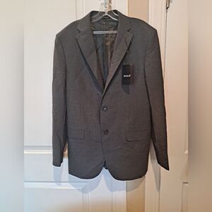 DKNY Mens Blazer Sport Coat  Jacket Size 42L Dark Gray